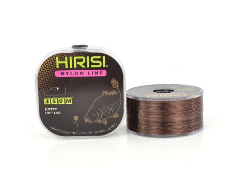 Леска Hirisi Nylon Line 350м 0,30мм 12Lb 5,4кг Коричневая