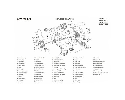 Катушка Nautilus Every 2500