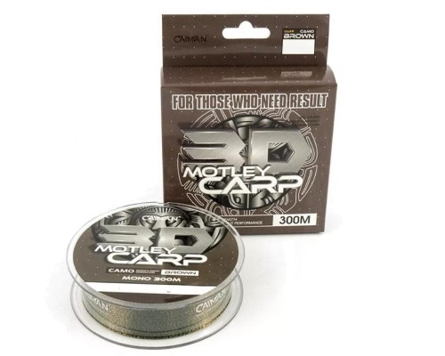 Леска Caiman Motley Carp 300м 3D camo brown 0,4мм