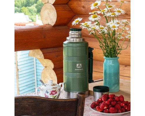 Термос бытовой, вакуумный (для напитков), тм "Арктика", 2200 мл, арт. 106-2200Р (зеленый)