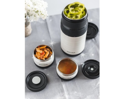 Термос для еды с тремя контейнерами вакуумный, бытовой, тм «Арктика», 1.3 л, арт. 308-1300