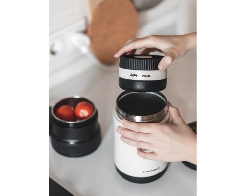 Термос для еды с тремя контейнерами вакуумный, бытовой, тм «Арктика», 1.3 л, арт. 308-1300