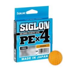 Шнур Sunline Siglon PEx4 150м #1.7/30lb 0,223мм 13кг (цвет оранжевый)