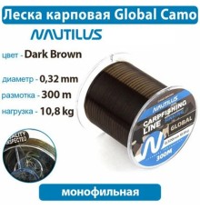 Леска Nautilus карповая Global Camo green 300м 0,30мм 9,1кг