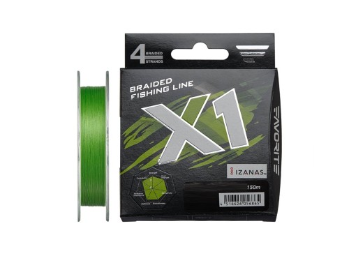 Шнур Favorite X1 PE 4x 150m (light green) #2.0/0.24mm 13.8kg/30lb Астана