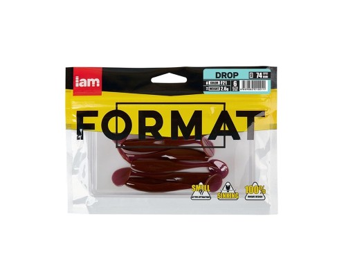 Силиконовая приманка FORMAT DROP  74mm (6шт.) цвет F21