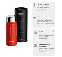 Термос для напитков, вакуумный, бытовой, тм "bobber". Объем 1,36 литр. Артикул Barrel-1360 Cayenne Red