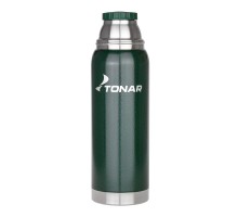 Термос (HS.TM-056-G) 750ML с ситечком зеленый (2 крышки-кружки) TONAR