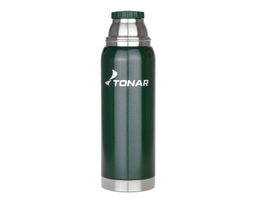 Термос (HS.TM-056-G) 750ML с ситечком зеленый (2 крышки-кружки) TONAR Астана