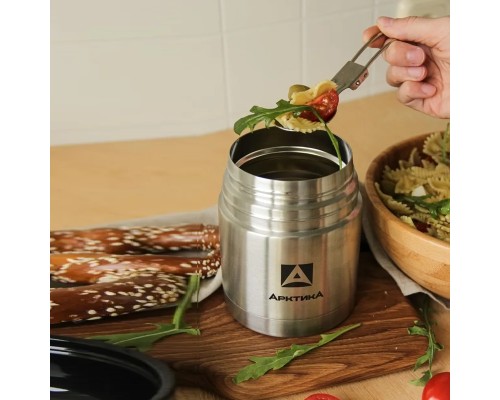 Термос вакуумный, бытовой, с широким горлом в чехле тм "Арктика", 500 мл, арт. 301-500А