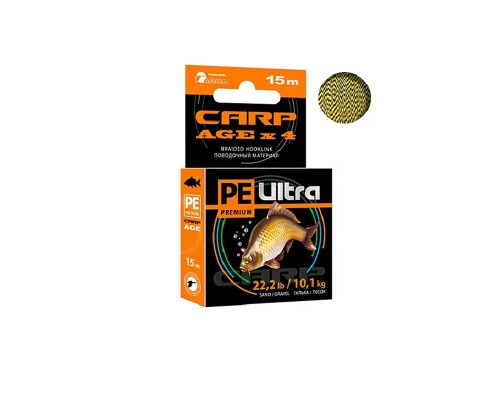 Поводковый материал AQUA CARP AGEx4 Галька/Песок 15m 10,1kg/22,2lb