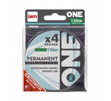 Плетеный шнур №ONE PERMANENT Х4-150 (green) d0.14