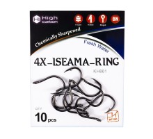 Крючок KOI "4X-ISEAMA-RING" размер 7 (INT)/6 (AS) цвет BN 10шт