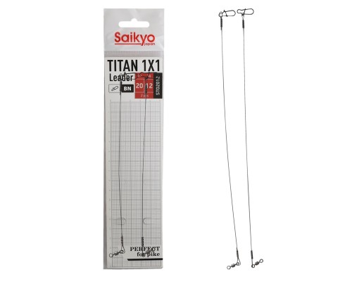 Поводок Saikyo Titan 1x1 STO2009, 9кг/20см, 2шт
