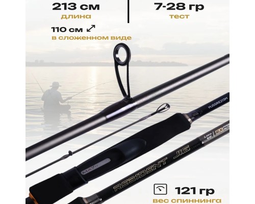 Удилище спин. Maximus RESIDENT JIG 213M 2,13m 7-28g