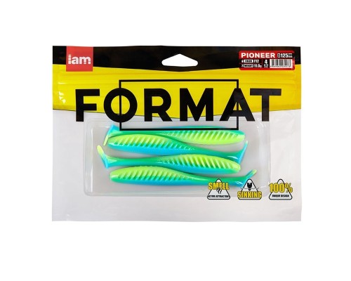 Силиконовая приманка FORMAT PIONEER 125mm (4шт.) цвет F12