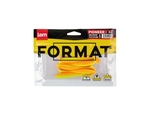 Силиконовая приманка FORMAT PIONEER  74mm (6шт.) цвет F28