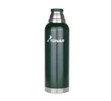 Термос (HS.TM-058-G) 1200ML с ситечком зеленый (2 крышки-кружки) TONAR