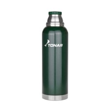 Термос (HS.TM-058-G) 1200ML с ситечком зеленый (2 крышки-кружки) TONAR