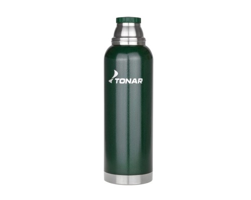 Термос (HS.TM-058-G) 1200ML с ситечком зеленый (2 крышки-кружки) TONAR Астана