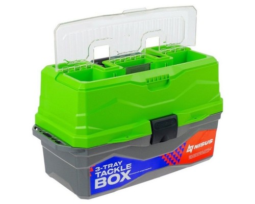 Ящик рыболова Tackle Box Nisus трехполочный зеленый (N-TB-3-G) Астана