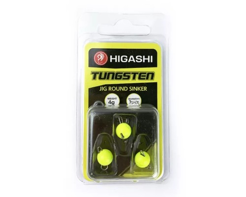 Чебурашка Разборный Вольфрам HIGASHI  Jig Tungsten sinker R Fluo Yellow 4гр (уп 3шт) Астана