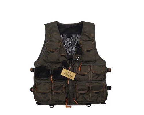 Жилет рыболовный "СЛЕДОПЫТ" Fishing Mesh Vest Backpack, р. XL