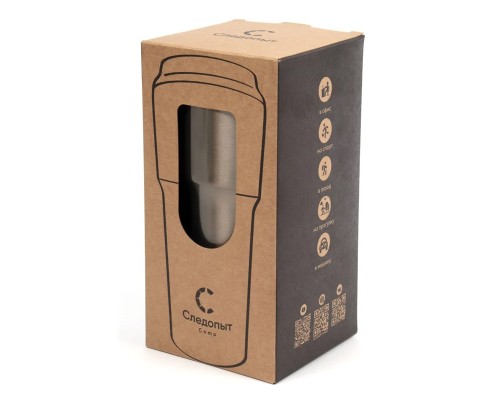 Термокружка "СЛЕДОПЫТ-COMO", нерж. сталь, 580 мл