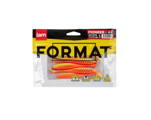 Силиконовая приманка FORMAT PIONEER  88mm (6шт.) цвет F10