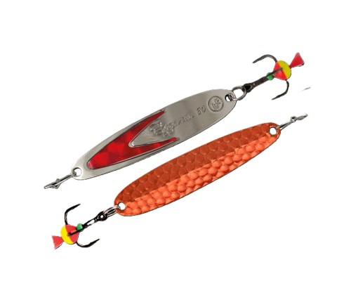 Блесна вертикальная ECOPRO Судачья красн.флекс, 50мм, 6г, OB/SRF