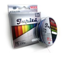 Шнур плетеный "Shii Saido" Jupita 8X L-150м d-0,104мм test-4,53кг multicolor