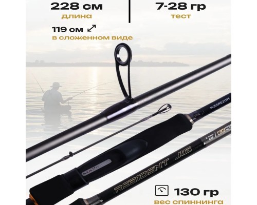 Удилище спин. Maximus RESIDENT JIG 228M 2,28m 7-28g