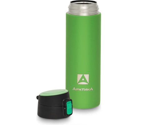 Термос питьевой вакуумный, бытовой, тм "Арктика", 500 мл, арт. 705-500 текстурный зеленый