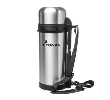 Термос (HS.TM-012) 1500ML (дополн. пласт. чашка, скл. ручка, ремень) TONAR