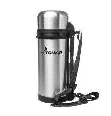 Термос (HS.TM-012) 1500ML (дополн. пласт. чашка, скл. ручка, ремень) TONAR