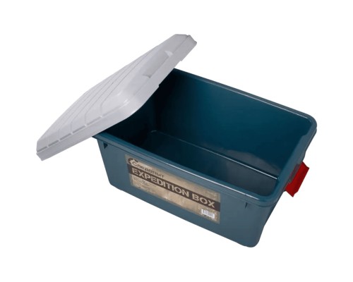 Ящик многофункциональный особопрочный СЛЕДОПЫТ Expedition Box, 30 л, 500х360х320 мм, цв. зеленый/серый