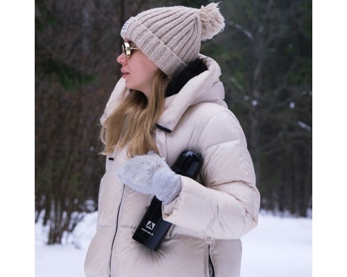 Термос бытовой, вакуумный для напитков, тм "Арктика", 750 мл, арт. 102-750 (чёрный оникс, глянцевый)