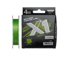 Шнур Favorite X1 PE 4x 150m (light green) #0.5/0.117mm 4.1kg/9lb