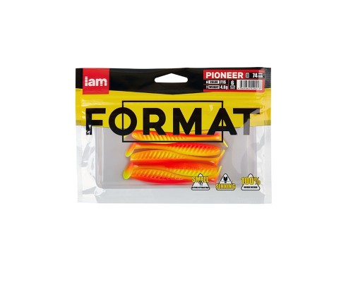 Силиконовая приманка FORMAT PIONEER  74mm (6шт.) цвет F16