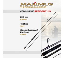 Удилище спин. Maximus RESIDENT JIG 213ML 2,13m 4-21g