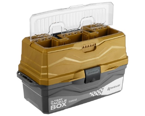 Ящик для снастей Tackle Box трехполочный золотой (N-TB-3-GO) NISUS Астана