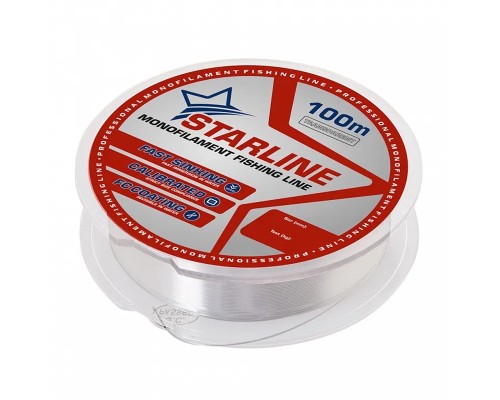 Монофильная леска STARLINE 100m (transparent) d0.128
