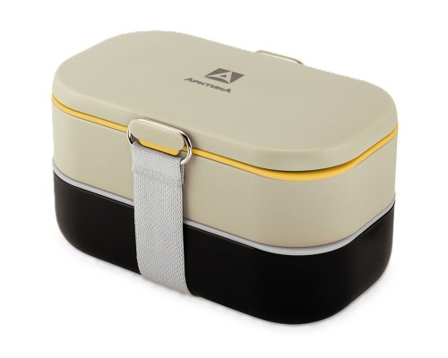 Ланчбокс тм "Арктика", 1350 МЛ, арт. 031-1350, черный/бежевый