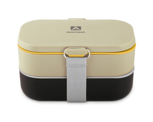 Ланчбокс тм "Арктика", 1350 МЛ, арт. 031-1350, черный/бежевый