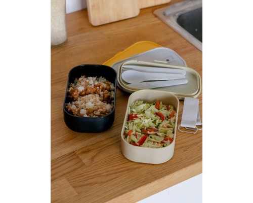 Ланчбокс тм "Арктика", 1350 МЛ, арт. 031-1350, черный/бежевый