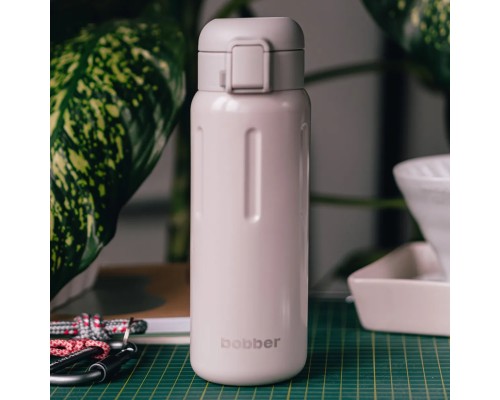 Термос питьевой, вакуумный, бытовой, тм "bobber". Объем 0,5 литра. Артикул Capsule-500 Sand Grey