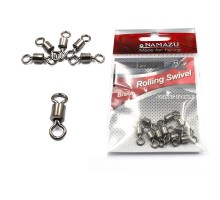 Вертлюг Namazu ROLLING SWIVEL, латунь, цв. BN, р. 5, test-24 кг (уп.10 шт)