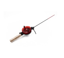 УДОЧКА зимняя "Техно" d-75 мм, с пробковой ручкой (хлыст стекловолокно), цв. в ассорт.