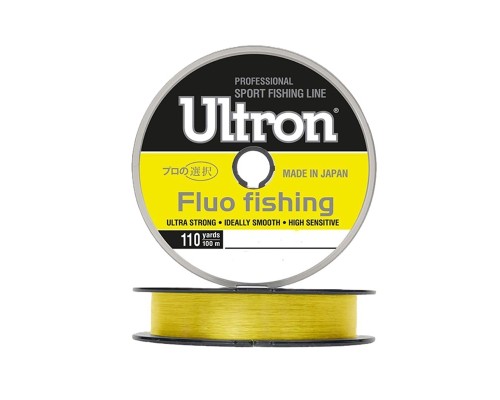 Леска ULTRON Fluo Fishing 0.25мм 7,0кг 100м флуоресцентная