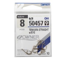 Крючок OWNER Tenkara Straight w/eye brown №8 10шт